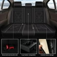 thumbnail image 2 of DIKSOAKR Seat Covers Fit For Jeep Renegade 2015-2024 5 Seats Car PU Leather Full Set Seat Covers Protector Black, 2 of 5