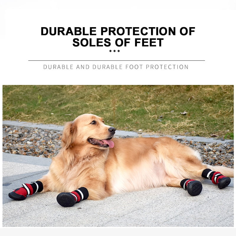 4pcs Dog Shoes High Waist Golden Retriever Samos Husky Waterproof Non Slip Winter Dog Feet Large Dog Cotton Boots Pet Shoes Walmart