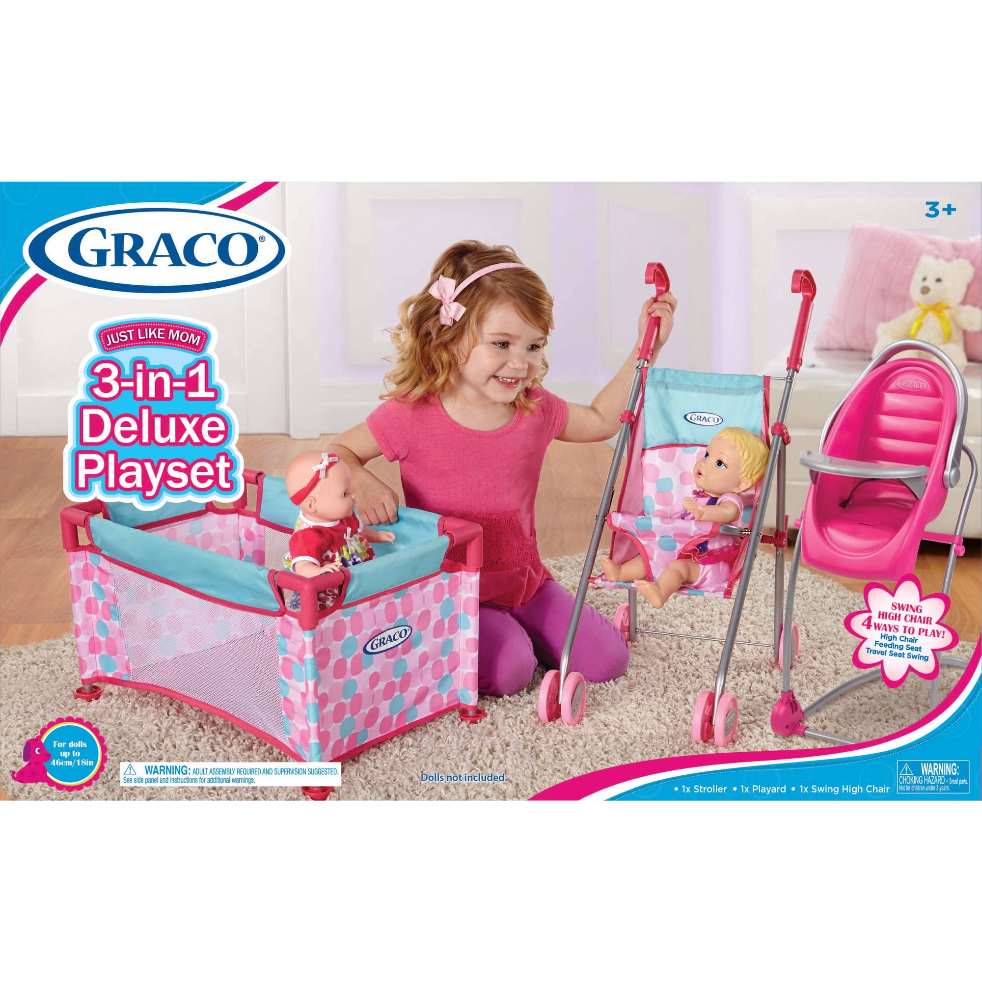 graco doll stroller set