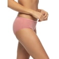 thumbnail image 3 of Felina | Organic Cotton Stretch Hipster Panties | 6-Pack (Rose Neutral, Large), 3 of 3
