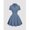 Blue, variant on Blue Vintage 2000s Ribbed Knit Collar Mini Dress, Preppy 70s Flared Skirt