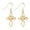 gold, variant on Celtic Cross Earrings: Women Heart-shaped 925 Sterling Silver Earring Infinity Eternity Irish Love Religious Belief