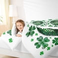 thumbnail image 4 of Feelyou Spring Lucky Shamrock Full Size Comforter Sets, Green Lips Bedding Sets, 3pcs, 4 of 8