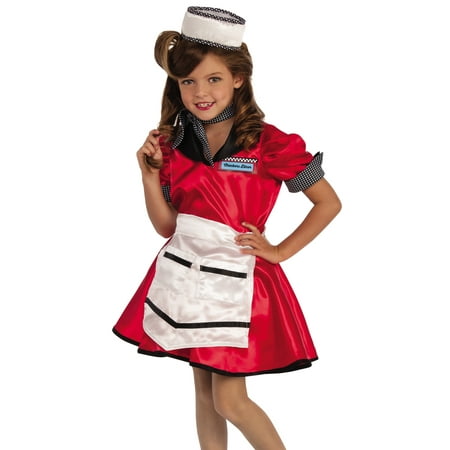 1950'S Checkers Diner Girl Waitress Child Decades Halloween