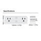 thumbnail image 4 of Regleta WiFi BLE Control remoto Enchufes dobles Receptáculo 10A Enchufe estadounidense CA 100‑240V, 4 of 8