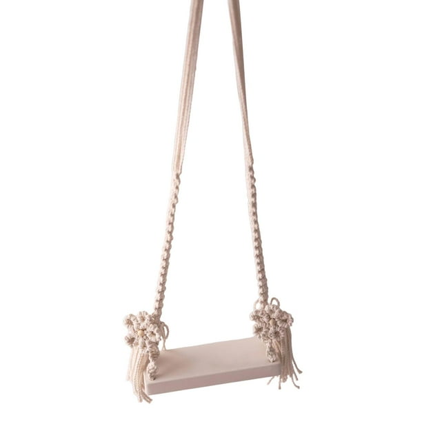 Columpio para bebé, accesorio de fotografía para posar, regalo, muebles para bebés para fiestas al aire libre Blanco
