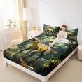 thumbnail image 4 of Feelyou 3D Dinosaur Kids Twin Sheet Sets, Jungle Animal Bedding, 3-Piece, 4 of 7