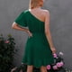 thumbnail image 3 of Vestido De Citas, Vestido De Un Solo Hombro De Manga Corta De Poliéster Suave Para Ir De Compras Ccdes Otros, 3 of 6
