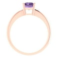 thumbnail image 4 of 1 ct Radiant Cut Simulated Alexandrite Solitaire Engagement Ring for Women in 18K Rose Gold, 4 of 5