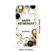 LUUFILx Retirement Celebration Banner Colorful Party Decorations Backdrop Background Happy Event Supplies Photography Props Retirement Party Decor