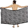 thumbnail image 5 of HAPPY BAY Men's Regular Swimwear Sarong Long Pareo Beach Wrap One Size Black, Animal Summer Vacation Aloha, 5 of 5