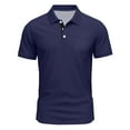 thumbnail image 2 of Mens Polo Golf Shirts with Pocket Cooling Performance Moisture Wicking Polo Shirts Navy XL, 2 of 5