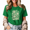 Green-2, variant on Giffimy Women's Vintage Golden Sunflower Daisy Bouquet Graphic Cropped Short Sleeve T-shirt Relaxed Regular Fit Daily Casual Tee
