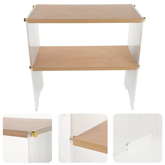 HEALEEP 1Pack Wooden Counter Organizer for Kitchen Counter and Coffee Bar Minimalist Style 34.0X11.8X5.9In