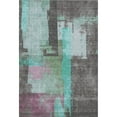 thumbnail image 2 of Addison Rugs Mayfield Premium Machine Washable Transitional Blocks Teal Rectangle Rug, 10' x 14', 2 of 7