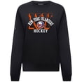 thumbnail image 2 of Women's Levelwear Black New York Islanders Yvette Limelight Big Letter Sweatshirt, 2 of 3