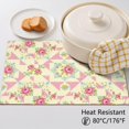 thumbnail image 5 of Placemat, Pioneer Flower Floral Print Pattern Place Mats Table Mat Set Of 2, PVC Washable Placemats for Party Kitchen Dining Decoration, 18x12 Inch, Fade Resistant, 5 of 6