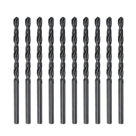 

Uxcell 6542 High Speed Steel Twist Drill Bit Fully Ground Black Oxide 2.9mm Drill Dia 60mm Total Length 10Pack
