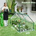 thumbnail image 5 of Greengro Mini Greenhouse, 71" x 36" x 36" Portable Greenhouses for Outdoors with Roll-up Zipper Door, Ground Stakes & 20 T-Shaped Plant Tags, Waterproof UV-Resistant Green House for Indoor, 5 of 7
