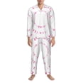 thumbnail image 3 of Sikiie Breast Cancer Awareness (4) Mens Pajama Set, Soft Warm Long Sleeve Sleepwear, Cozy Button-Down Pjs for Men-XX-Large, 3 of 7