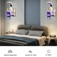 thumbnail image 3 of Lámpara de Pared Decorativa de Lujo, Pantalla de Acrílico, Lámpara de Pared, Pasillo Nórdico, Lámpara de Flores, Noble Violeta, 3 of 5