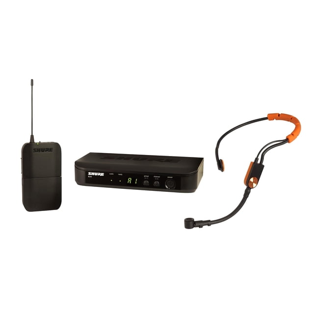 Shure BLX14/SM31 Sistema de micrófono inalámbrico para fitness y aeróbicos - Duración de la batería de 14 horas, alcance de 300 pies | Incluye micrófono para auriculares de fitness SM31FH, receptor de
