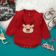 thumbnail image 2 of Suealasg Newborn Baby Girl Boy Sweater Romper Christmas Playsuit Long Sleeve Deer Knitted Bodysuit Sweater 1 3 6 9 12 18 Months Infant Christmas Clothes, 2 of 9