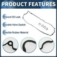 thumbnail image 4 of Junta de tapa de válvula del motor Unique Bargains No.94810593501 con 4 anillos de sellado para Porsche Panamera 2009-2016 Junta de sellado de cabeza de cilindro negra 1 juego, 4 of 6