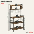 Bestier Industrial 63 inch 5 Tier Kitchen Baker's Rack with Hooks