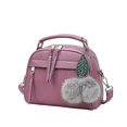thumbnail image 1 of Bolso de hombro para mujer, bandolera de piel sintética con colgante de bola de pelo, bolso cruzado JFHHH pequeña, 1 of 5