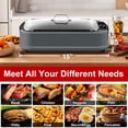 thumbnail image 4 of Electric Contact Grill Grey Double Grill Plates Indoor Tabletop, 4 of 7