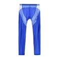 thumbnail image 2 of TANBOM Men's Spliced Mesh Stretchy Lightweight Loungewear Pants, Blue, 1-Pack, XL, 2 of 6