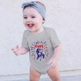 thumbnail image 4 of WUANDIXFA American Flag Baby Boy Outfit Newborn 4th of July Outfit Baby Boy Girl Romper USA Stars Bodysuit Fourth of July Cute Summer Clothes 3-6 Months,Grey, 4 of 7