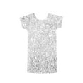 thumbnail image 2 of JAJAHO Girls Sparkly Sequin Dress Carnival Short Sleeve Glitter Crew Neck Tunic Dresses For Kids 2-10 Years Cozy Dresses, 2 of 6