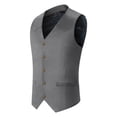 thumbnail image 6 of TOWED22 Men's Cowboy Suede Leather Vest Western Vest Cowhide Suede Waistcoat Men Vests(Grey,S), 6 of 9