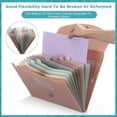 thumbnail image 6 of BlinkLLX Expanding File Folder 13 Pockets File Organizer with Labels A4 Letter Size Receipt Document Organizer Plastic Expandable Filing Folders for Office, Home(Pink), 6 of 6
