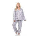 thumbnail image 2 of White Mark Women's Floral Long Sleeve Button-Down Pajama Set, 2 of 6