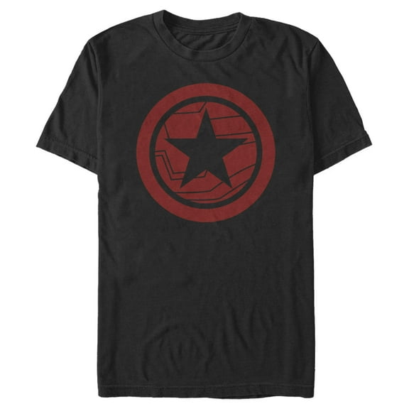 Men's Marvel The Falcon and the Winter Soldier Red Shield Graphic Tee Black 2X Large