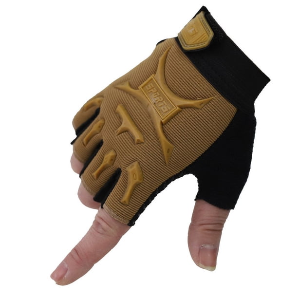 Guantes protectores de medio dedo para niños, antigolpes y anticolisión, guantes de bicicleta para niños y niñas aficionados al aire libre