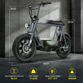 thumbnail image 6 of Caroma Peak 819W Electric Scooters with Seat for Adults, 16" Fat Tire for All-Terrain, 25Miles Max Range, 20mph Top Speed, Commuter Ebike for Adults&Teens, Motorcycle Style, 6 of 9