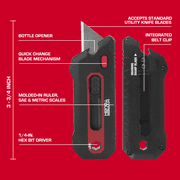 Hyper Tough 2-Pack 4-in-1 Multifunction Utility Knife