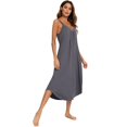 thumbnail image 3 of Nightgown Womens Sleeveless Sleepwear V Neck Racerback Sleep Dress, 3 of 6
