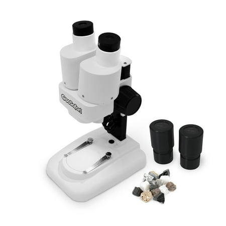 UPC: 0086002053039 | Educational Insights GeoSafari Stereoscope Introductory Stereo Microscope for Kids Dual Eyepiece up to 20x Magnification Includes 12 Rock Samples Ages 8+