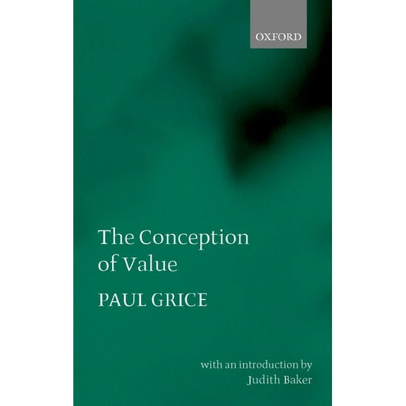 The Conception of Value, (Paperback)