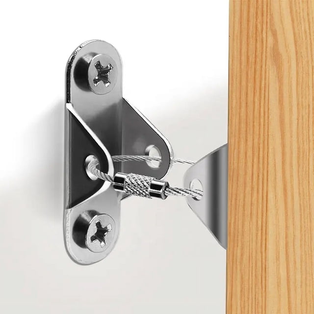 10 anclajes para muebles, a prueba de bebés, correas de metal antivuelco para muebles de bebé, anclaje de pared de seguridad para bebés, para gabinetes, armarios, cajones, vestidos
