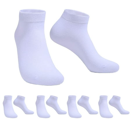 

QWERTYU 5 Pairs Soft Compression Socks for Women Causal Winter Warm Ankel High Socks One Size White