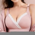 thumbnail image 2 of Wirefree Nursing Maternity Bra Clothing Cotton Breastfeeding Bra for Pregnant Women Pregnancy Breast Sleep Underwear, 2 of 9
