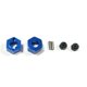 thumbnail image 1 of Bewildely RCGOFFLOW-soporte hexagonal de rueda fuerte de aleación de aluminio, 2 uds., para adaptador 1/16 LOSI mini-b mini-t, pieza de coche Kits de construcción modelo Azul oscuro, 1 of 6