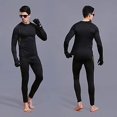 thumbnail image 4 of LLC Black Men's Quick Dry Thermal Base Layer Compression Suit for Workout, Skiing, Running, and Hiking - Size L, 4 of 5