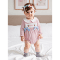 thumbnail image 6 of BemeyourBBs Girl Thanksgiving Romper Doll Collar Turkey Embroidery Plaid Jumpsuit, 6 of 9